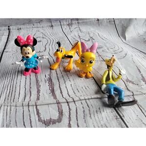 Disney Jr Figures Minnie Mouse Cuckoo Loca Goofy Pluto Lot Of 4 Cake Topper